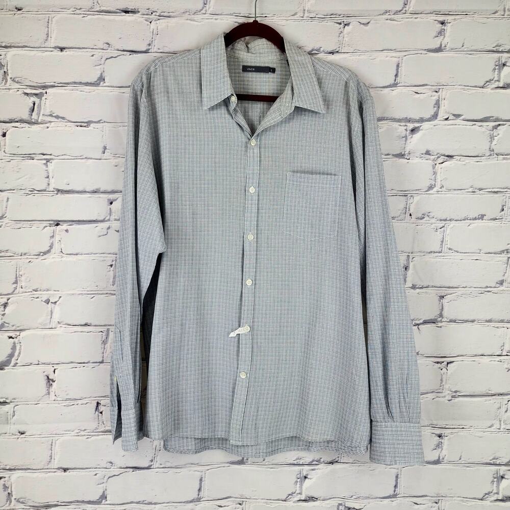 Vince Dress Shirt Mens L 100% Cotton corpcore business Professional office work